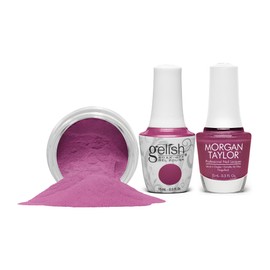 GGelish & Morgan Taylor Spring Collection Now & Zen Trio - 15ml Gel Polish, 15ml Lacquer & 1.5 oz Xpress Dip Powder. Long-Lasting, High-Shine, Chip-Resistant, Vibrant Color (Sipping On Serenity, 3pcs)
