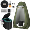 Thallike Portable Camping Toilet with Pop-Up Privacy Tent, 12-inch Toilet