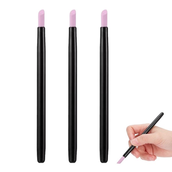 Pack of 3 double-headed cuticle file stone, quartz stone nail