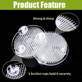 Plastic Floral Frogs for Arrangements Vase, 3PCS Clear Flower Aarrangement Holder with Suction Cups for Plant Decoration