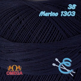 Crochet OMEGA NO.30 [30grs] - 100% Mercerized Cotton Yarn for Fine Crochet - Navy Blue 1303