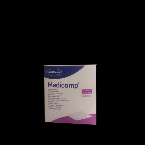Hartmann Medicomp 10x10cm Sterile Pads Non-woven Swab 25x2 Items