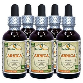 Herbal Terra LLC Arnica (Arnica Montana) Certified Organic Dried Flower Liquid Extract 5x2 oz
