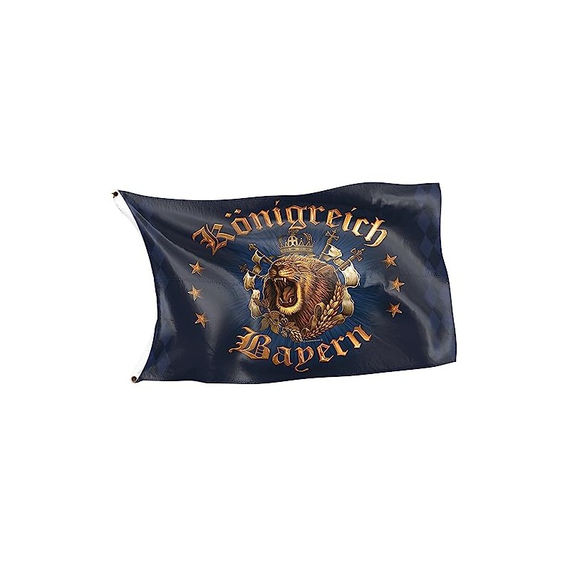 RAHMENLOS Original Design Flag for the Bayern Fan: Kingdom of
