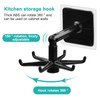 360° Rotating Hook Rack for Kitchen Utensils, 2 Pieces Hook