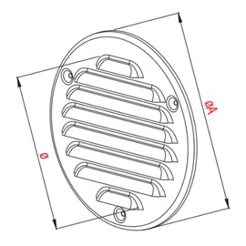 Circle Stainless Steel Air Vent Grille 125mm / 5" with Fly Screen Round Metal Ventilation Cover MTA16N