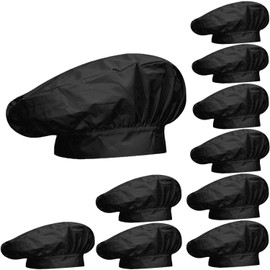MISEMIYA Gorro Forma Seta Chef's hat Mushroom-Shaped Cap 918, Negro, Pack 1 Pcs Black