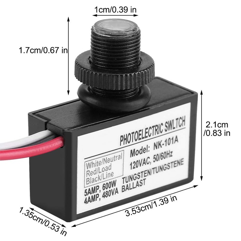 Dusk to Dawn Sensor, 120V AC Photoelectric Switch Replacement, Photocell