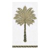 Caspari Grand Palms Paper Guest Towel Napkins in Black -