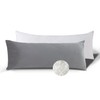 cretopwin Grey Body Pillow for Adults Shredded Memory Foam Long