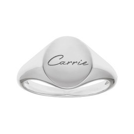 Silpada 'Sentiments' Signet Band Ring in Sterling Silver, Size 8