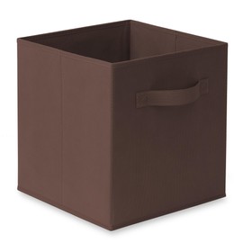 Casafield Set of 6 Collapsible Fabric Cube Storage Bins, Brown - 11" Foldable Cloth Baskets for Shelves, Cubby Organizers & More