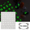 Unikato Halloween Nail Stickers, Nail Parts, 6 Sheets, Fluorescent Stickers,