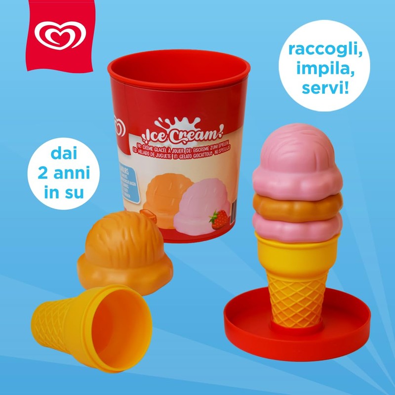 Casdon barattolo gelati giocattolo ufficiale Algida - Fragola e caramello
