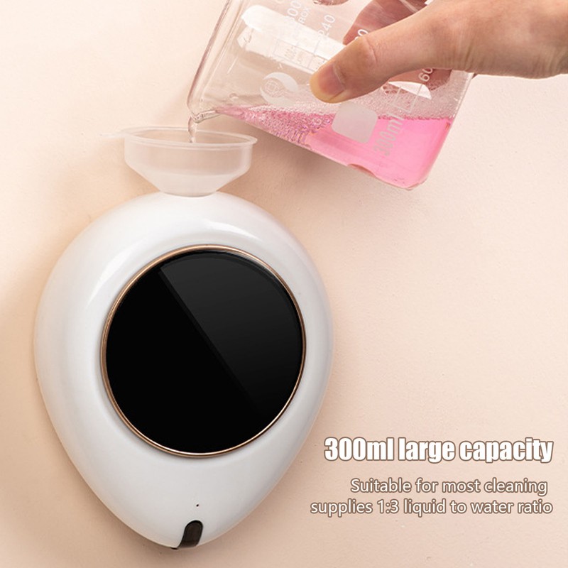 300ml Automatic Foam Soap Dispenser 3W Battery Powered Wall Mounted