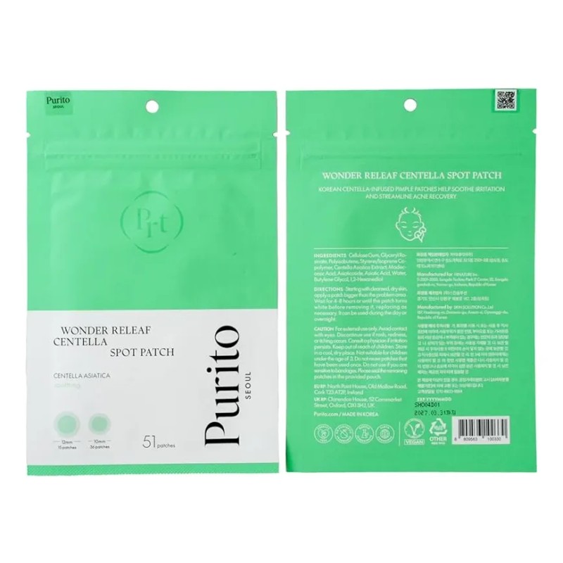 Purito Seoul Wonder Releaf Centella Spot Patch, Centella Cor