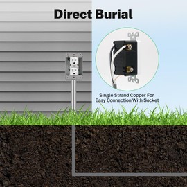 FIRMERST 12/2 UF Wire Outdoor Direct Burial Underground Feeder Cable 50ft