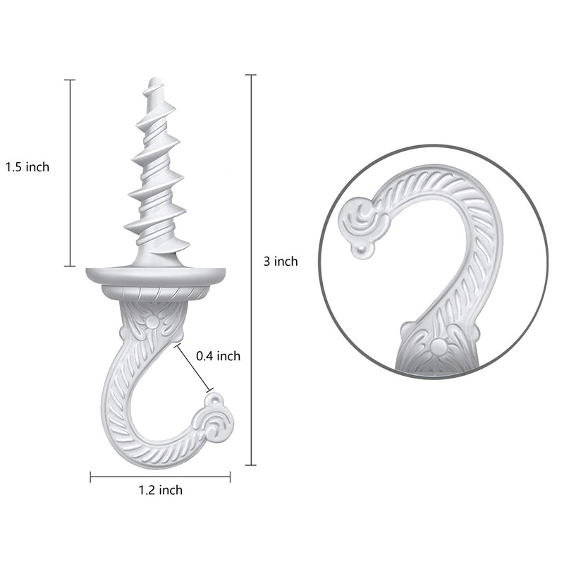 OBSTKUCHEN Swag Ceiling Hooks Wall Hook Heavy Duty Swag Driller