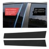 6 Pcs Side Door Window Cover Glossy Black Pillar Post