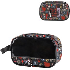 CMNIM Horror Merch Gifts You Had Me at Scary Movie Clear Makeup Bag Horror TV Show Travel Pouch Serial Killer Gifts for Fans (Scary Movie C Makeup Bag)