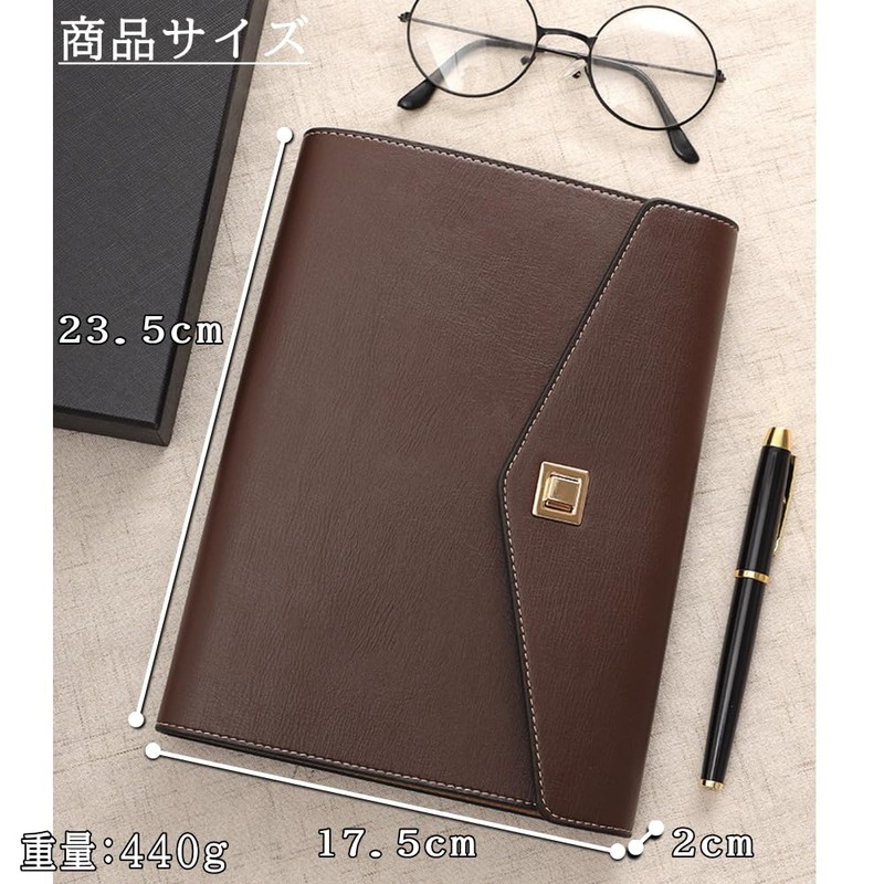 Personal Organizer, A5 Size, 6 Holes, Soft Leather, 100 Sheets
