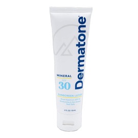 Dermatone Mineral Sunscreen SPF 30 | Reef Safe, Moisturizing, Water Resistant (80 Minutes) | UVA/UVB Broad Spectrum Protection | Face and Body | 2.0 oz Package, TSA Travel Friendly