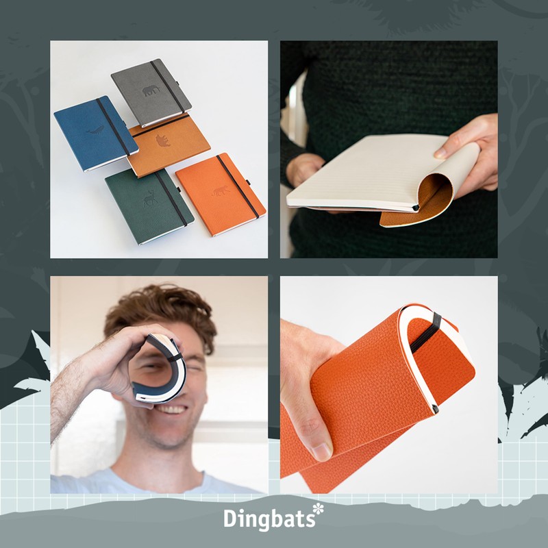 Dingbats* Wildlife Lined Journal A5 - Vegan Leather Soft Cover,