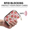 Credit Card Holder Wallet for Women RFID Blocking Zipper Card