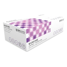 Unigloves Unitrile GS0054 Examination - Multipurpose, Powder Free and Latex Free Disposable Gloves, Box of 100 Gloves, Blue, Large