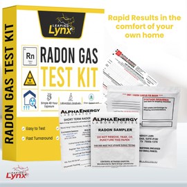 EPA-Approved Radon Test Kit for Home, Lab Fee Included - 48-Hour Short Term Radon Detector with Pro Lab Report in 3-5 Days - Just Expose Radon Tester, Apply Postage + Mail, & Get Radon Testing Results