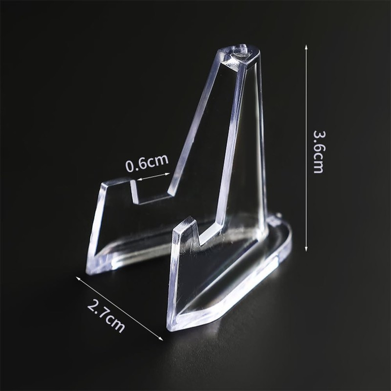 Mikankawa 30 Pcs Mini Acrylic Display Stand Badge Coin Commemorative