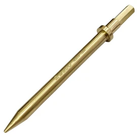 WEDO Air Hammer Pneumatic Chisel Bit,Non-Sparking Air Chisel,Tapered Head,Length 125mm,0.394 inch(10mm) Shank,Aluminum Bronze, DIN Standard, BAM & FM Certificate