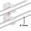SKIR'CO Pack of 20 Double Pipe Clamps, Plastic Clamps for