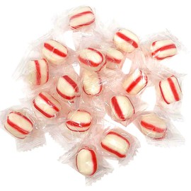 SweetGourmet Peppermint Soft Mint Puffs Clear Wrapped Bulk Candy | 1 Pound