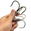 4 Pcs Snagging Hooks Snagging Weighted Treble Hooks （6/0, 8/0,