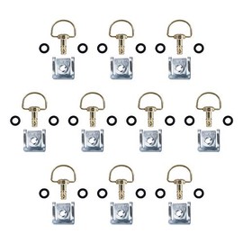Oldbones Motorcycle Quick Release Race Fasteners 1/4 Turn 17mm D-Ring Length in gold (10 Pack)