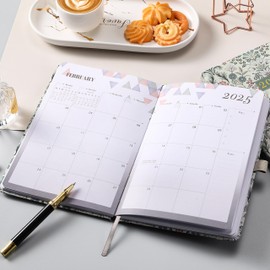 Indeme Diary 2025 - Diary 2025 Week to View from Jan. 2025 - Dec. 2025, 2025 Diary with Pen Loop, 21.5 x 15.5 x 1.5 cm, Green