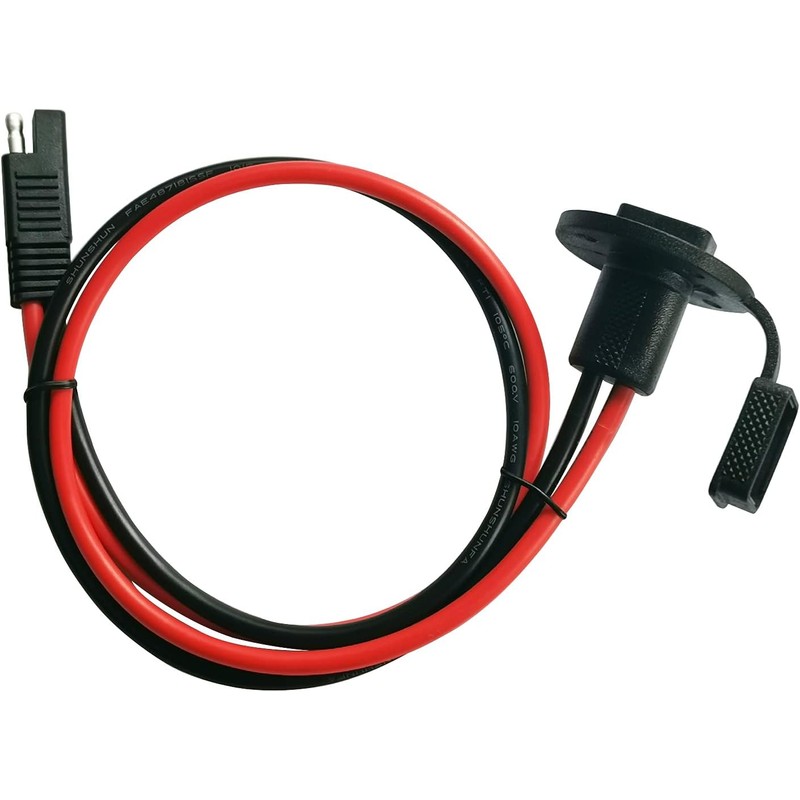 10AWG SAE Cable,SAE to SAE Solar Weatherproof Socket Sidewall Port,SAE