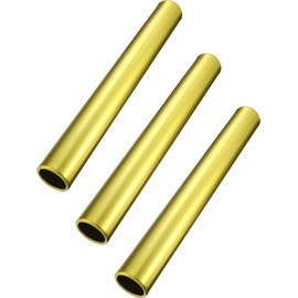 Zhehao Relay Baton Track Baton Aluminum Field Race Batons Running Baton for Students Office Clark Outdoor Field Race Tools, 3 Pieces (Gold)