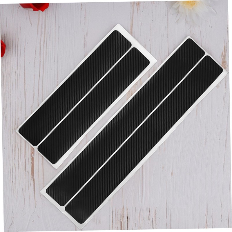 ULTECHNOVO Protective Car Door Sill Stickers 4 Pack Carbon Fiber