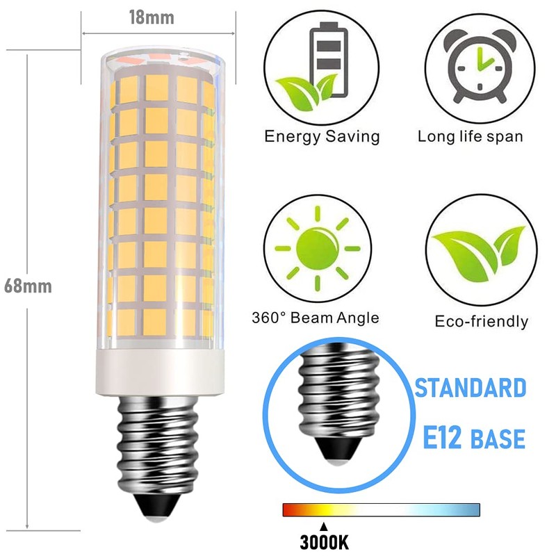 VOKWAK E12 LED Bulb C7 Base C35 Candelabra Bulb C37