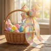 12 Yard Bunny Wired Edge Ribbons 2 Rolls Easter Craft