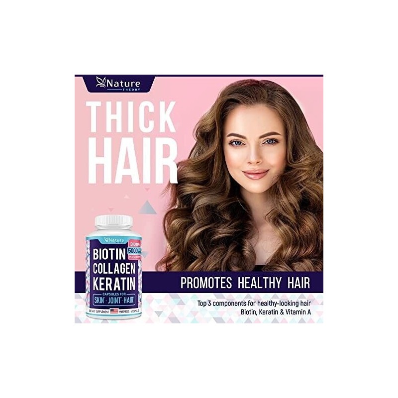 Bloommy Biotin, Collagen & Keratin Capsules for Hair, Skin, Joint,