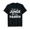 T-Shirt with Long Hair "Ich bin ein Junge mit lange