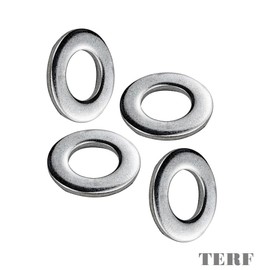 TERF® M16 X 30mm X 2mm Form B Flat Washer M16 (16mm) Inside Diameter (Hole) X 30mm Outside Diameter X 2mm Thickness Stainless Steel A2 (304) Flat Washers - Pack of 10