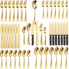 Tribal Cooking 49 Piece Gold Silverware Set - Service for