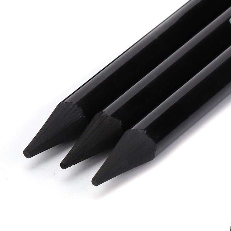 Pure Carbon Sketch Pencil, Professional Hard/Medium/Soft Woodless Charcoal Drawing Tool