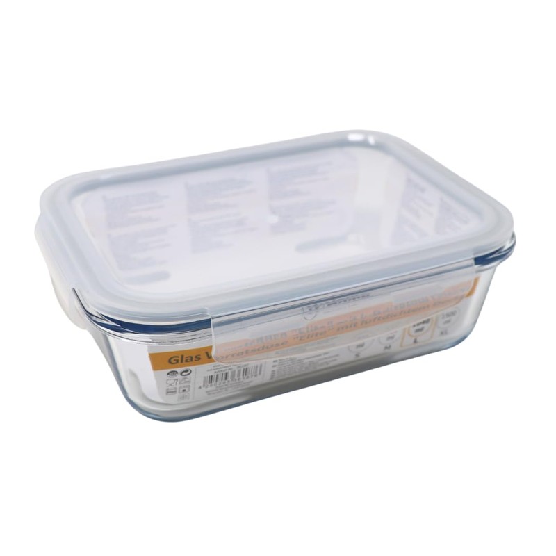 Elite Glass Storage Container with Airtight Lid 1040 ml