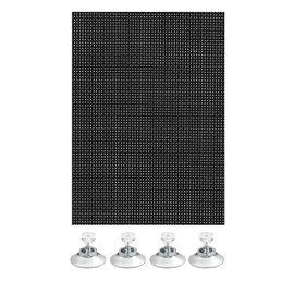 GARDINIA, Flexible sun protection, Translucent, 6 Suction Cups Included, Black, 60 x 120 cm