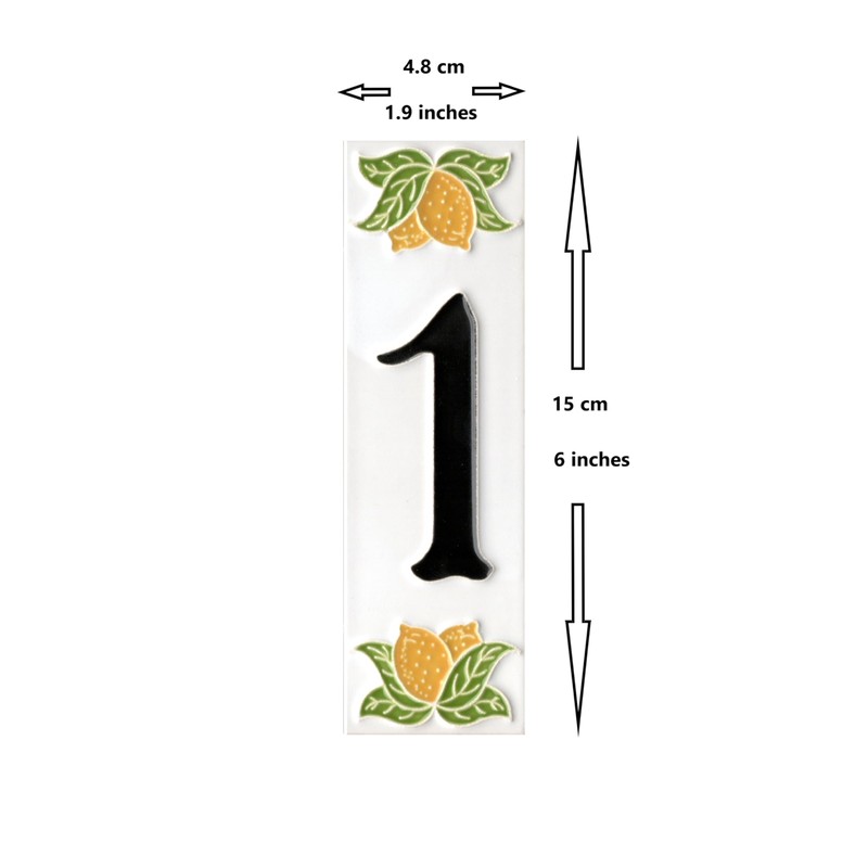Italian Hand Painted Lemon Ceramic Tiles with the Option of